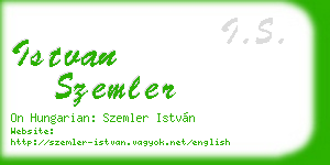 istvan szemler business card