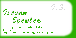 istvan szemler business card